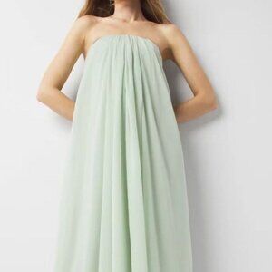 Strapless Chiffon Sage Mint Gown